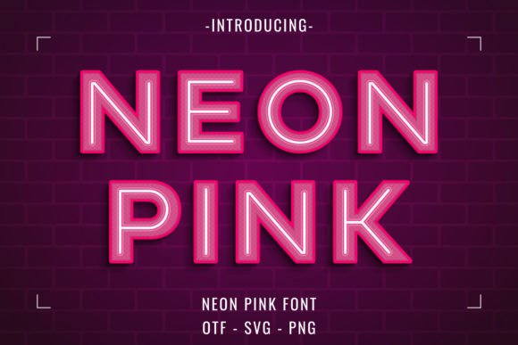 Neon Collection Font PNG with transparent background - Preview 6