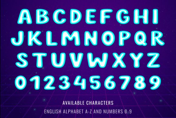 Neon Collection Font PNG with transparent background - Preview 3
