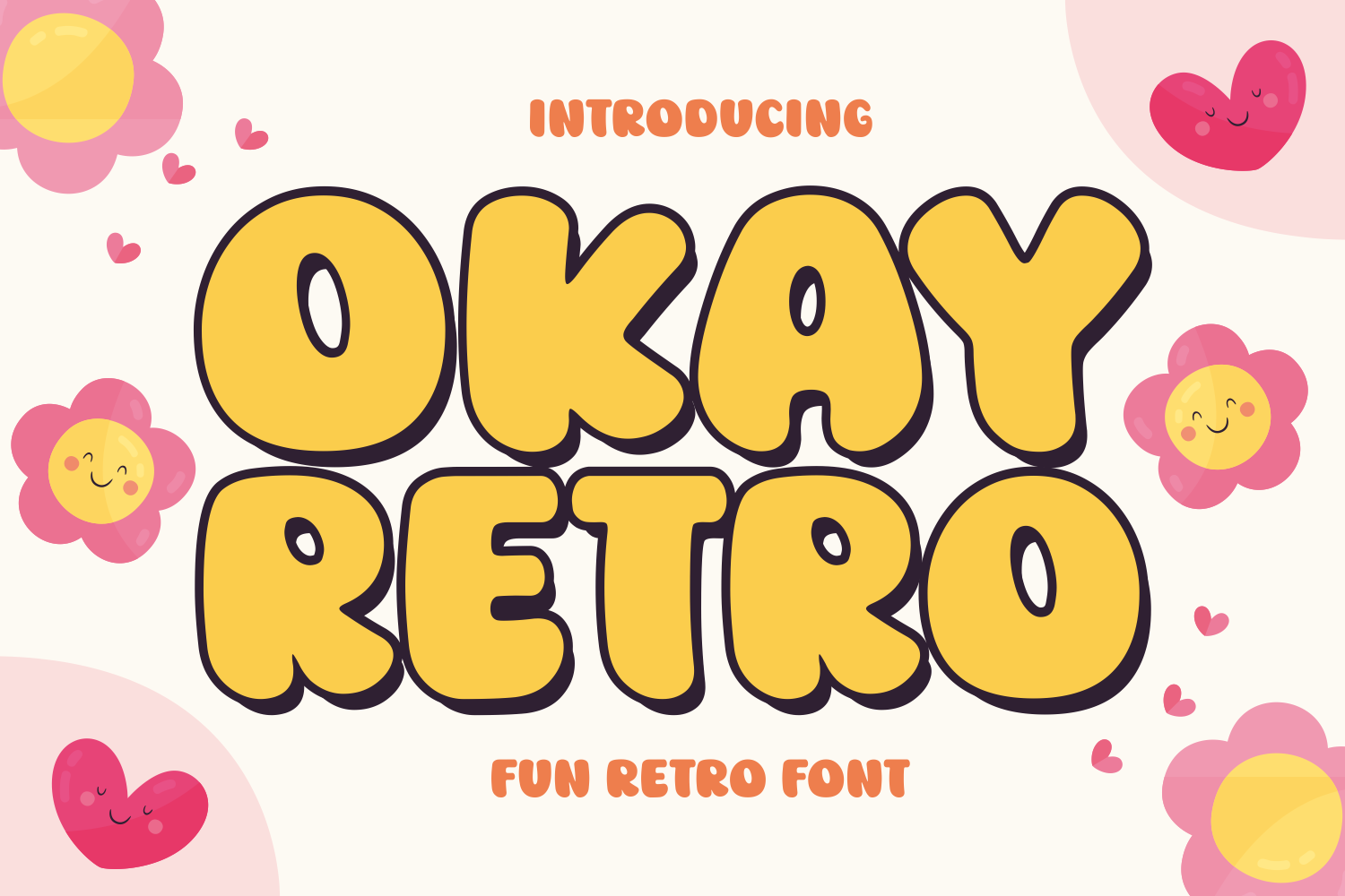 Okay Retro preview, retro style font