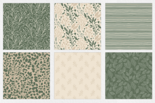 Sage Floral Digital Paper Set Graphic by BrandiLeaDesigns · Creative ...