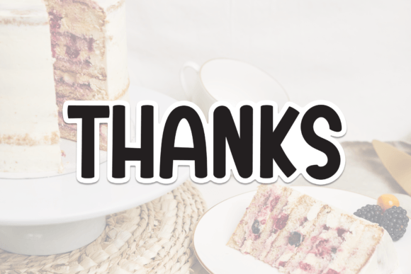 Simple Cake Font PNG with transparent background - Preview 6