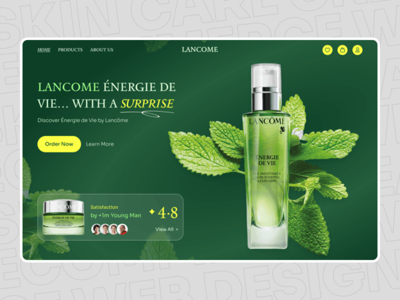 Skin care Cream Ecommerce Web Design