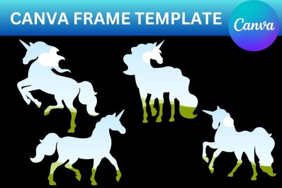 Unicorn Canva Template Frame
