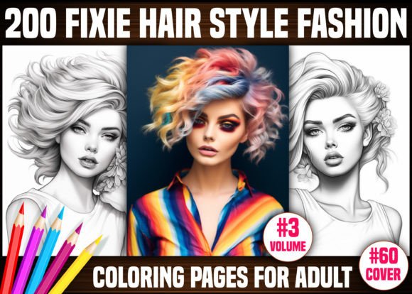Fixie Hair Style Fashion Coloring Pages