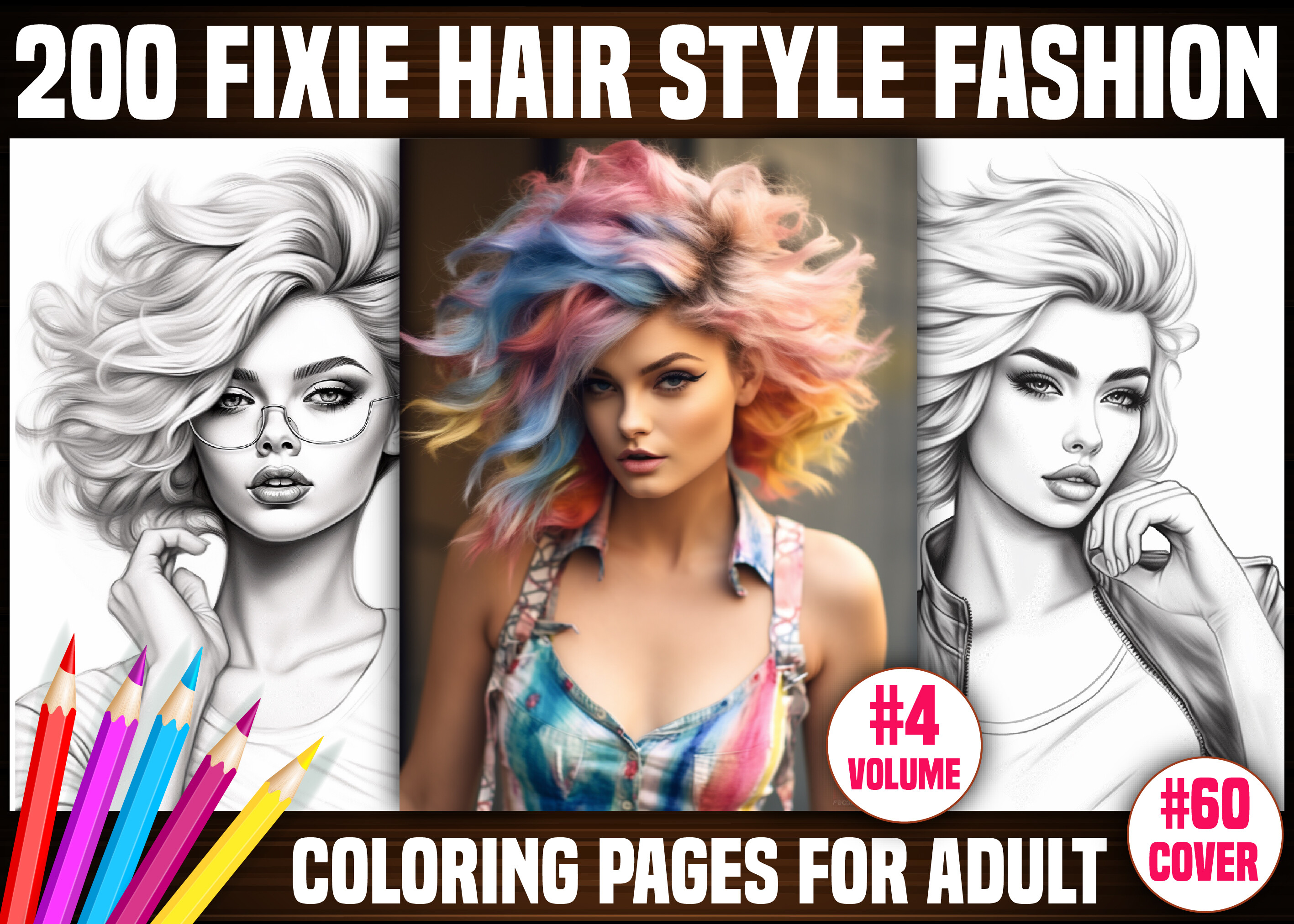 Fixie Hair Style Fashion Coloring Pages