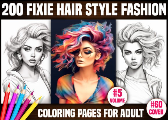 Fixie Hair Style Fashion Coloring Pages