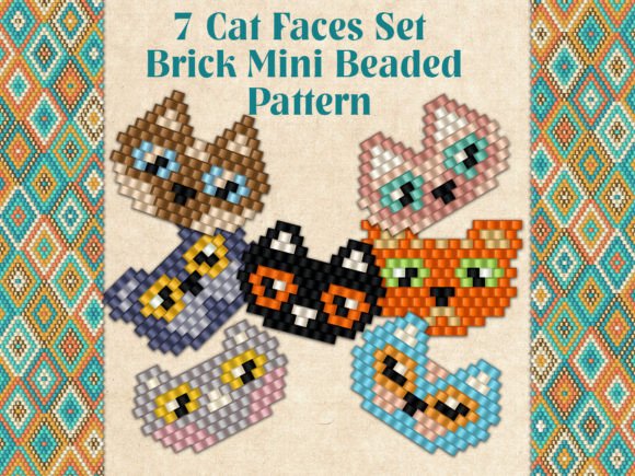 7 Cat Faces Set