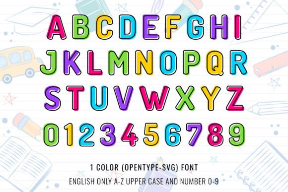 Back to School Font - Preview 1