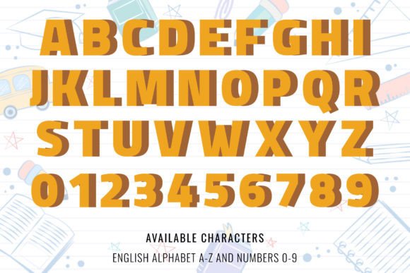 Back to School Font - Preview 6