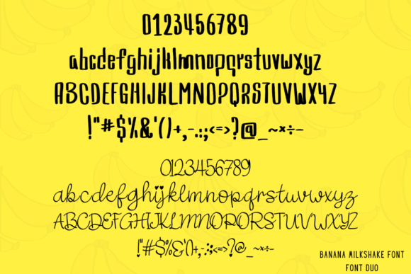 Banana Milkshake Font - Preview 1