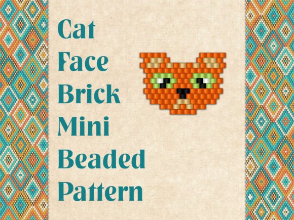 Beaded Cat Face