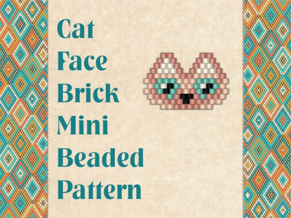 Beaded Cat Face