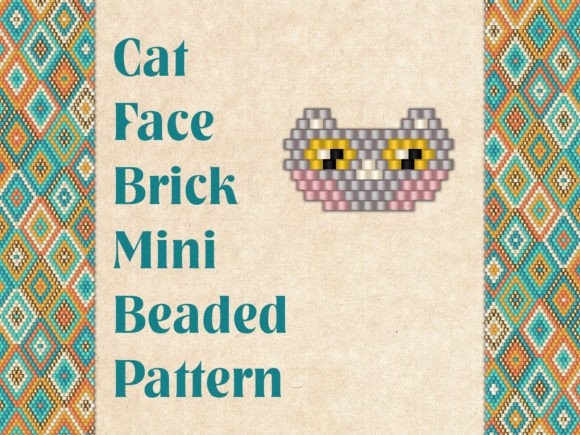 Beaded Cat Face