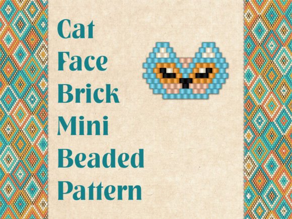 Beaded Cat Face
