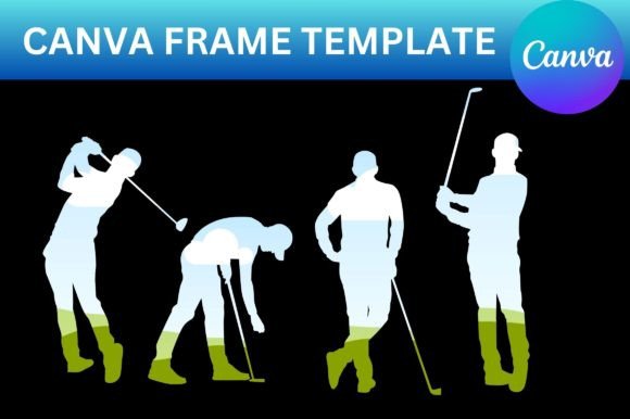 Golfer Canva Frame Template