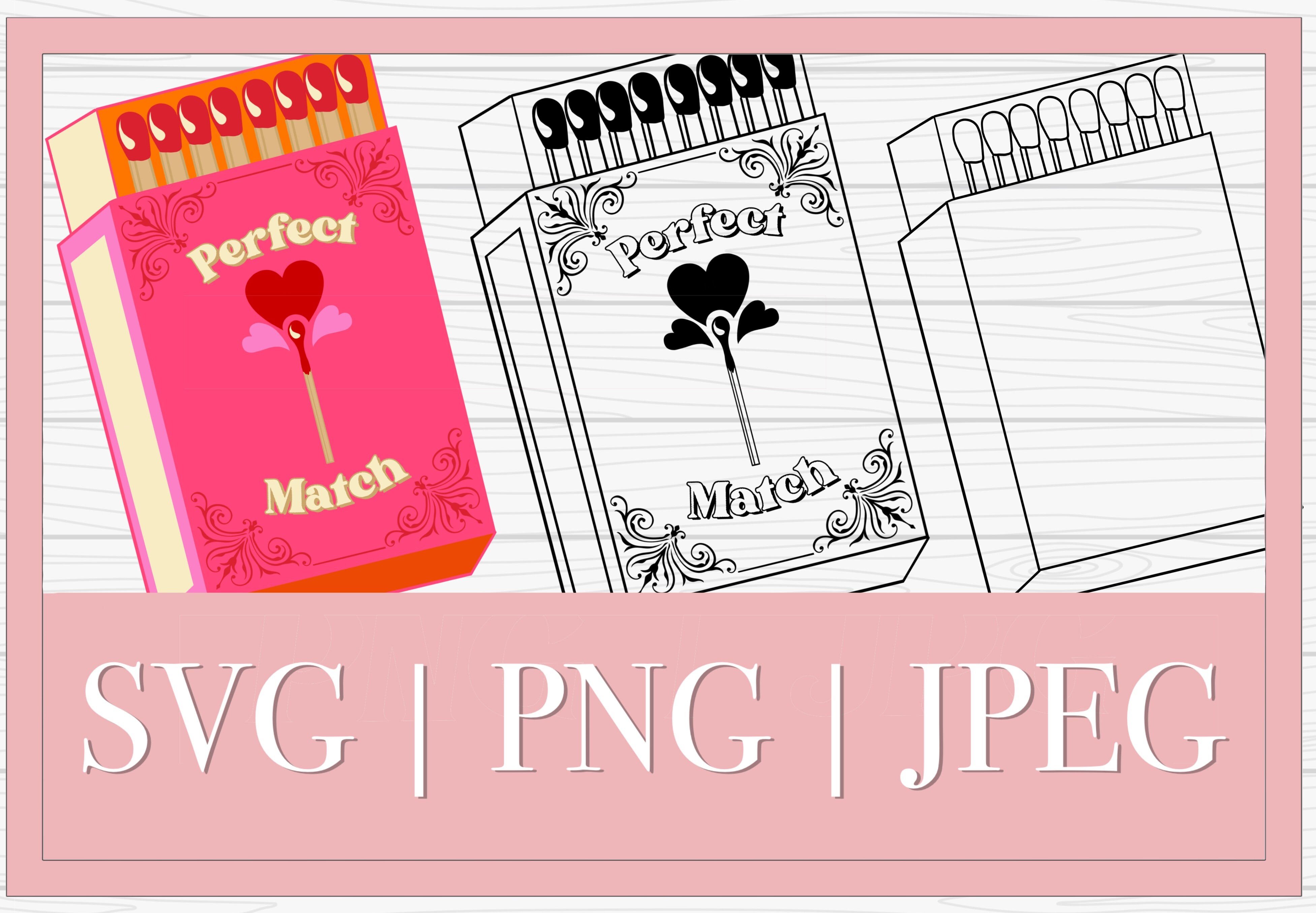 Perfect Match Box Book Bachelorette SVG
