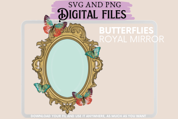 Royal Vintage Mirror Butterflies