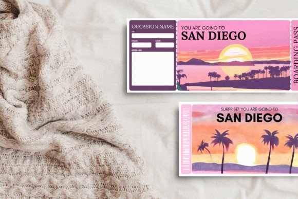 San Diego CA USA Trip Surprise Gift Tick