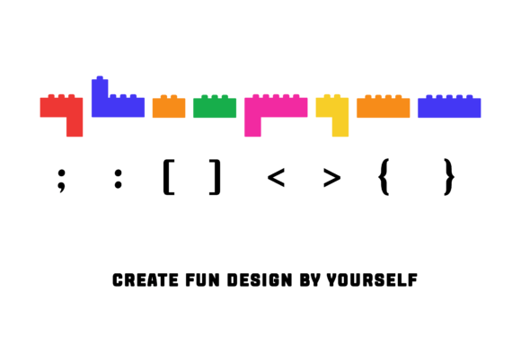 Smart Blocks Font PNG with transparent background - Preview 2