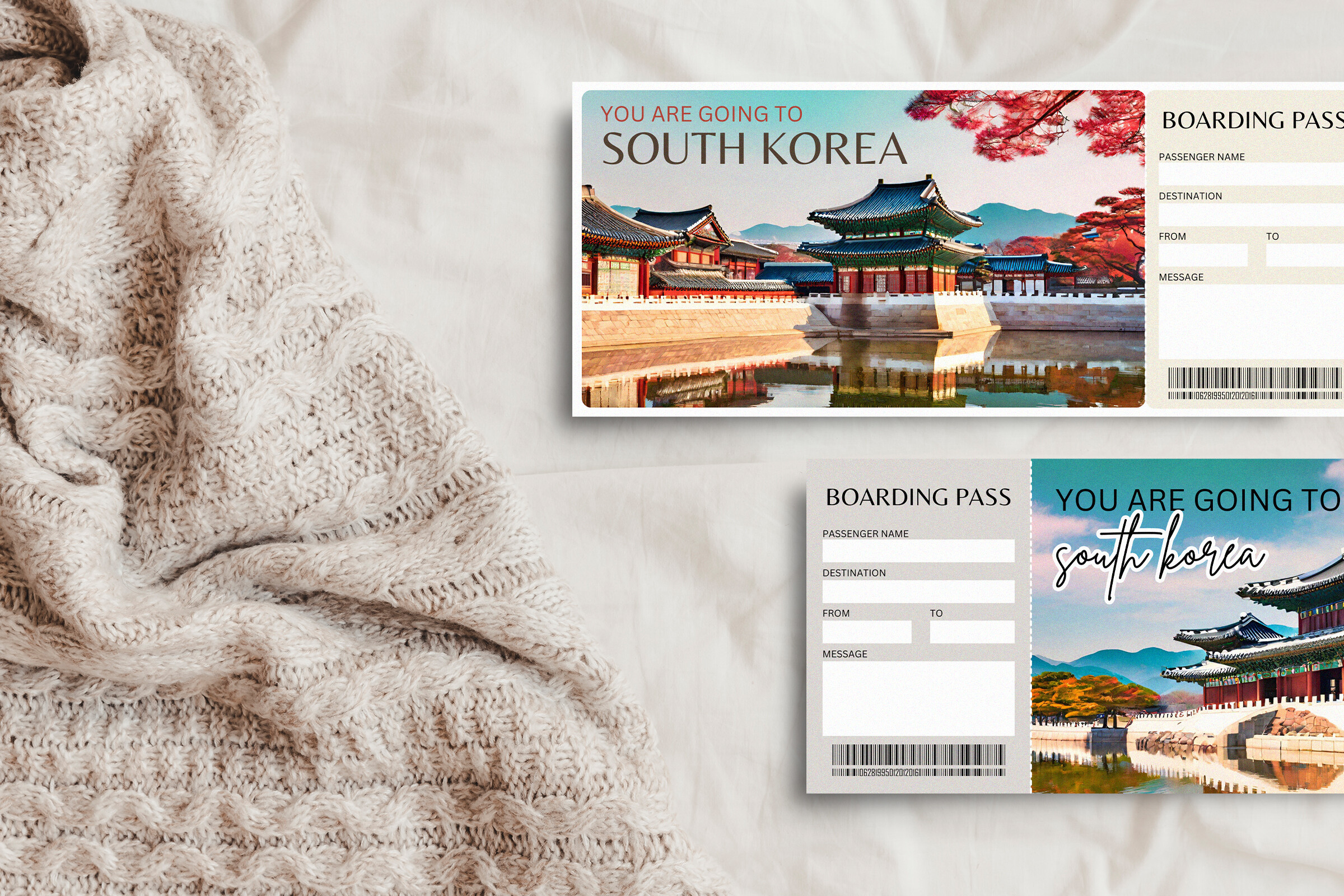 South Korea Trip Surprise Gift Ticket