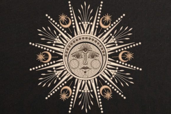 Sun with Face and Sunlight