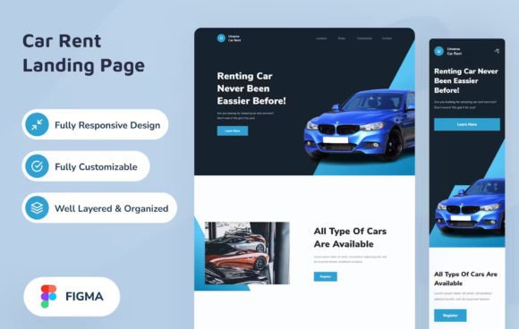 Car Rent Landing Page