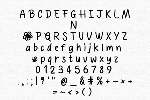 Flower Font - Preview 1