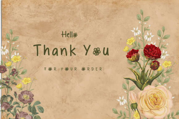 Flower Font - Preview 5