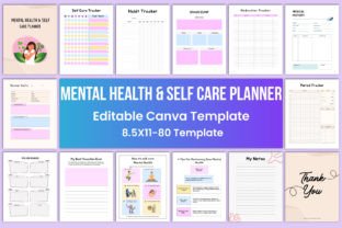 Mental Health & Self Care Planner Canva Graphic by munjixpro · Creative ...