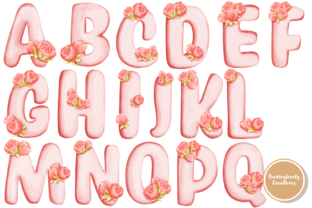Rose English Alphabet Graphic by CapiCozyArt · Creative Fabrica