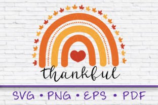 Thankful Svg, Fall Rainbow Svg Graphic by Adrian Marie Designs ...