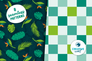 Tropical Flora Seamless Patterns Graphic by Creative Wolf Design ...