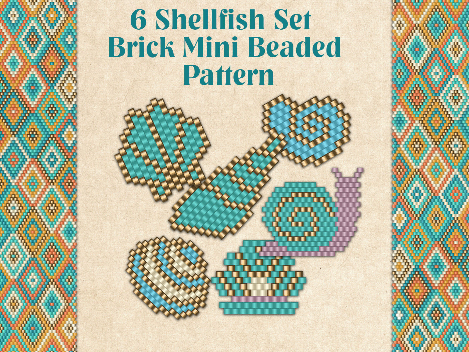 6 Beaded Shellfish Set