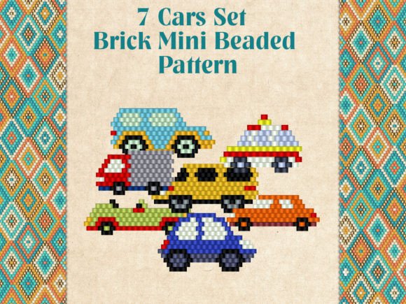 7 Beaded Cars Set
