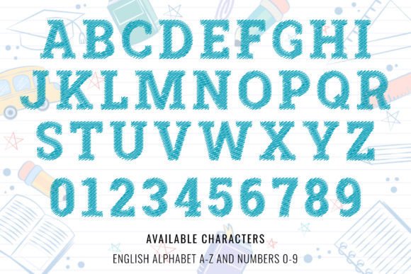Back to School Font - Preview 4