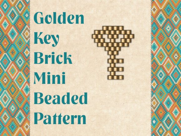 Beaded Golden Key