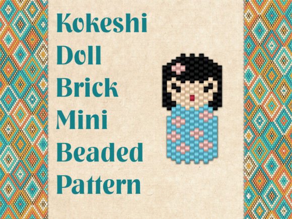 Beaded Kokeshi Doll