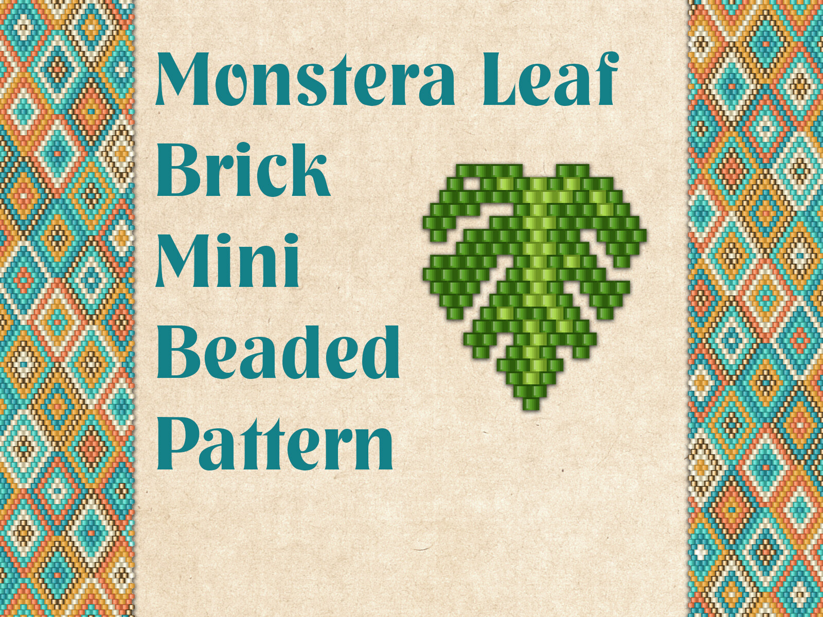 Beaded Monstera Leaf