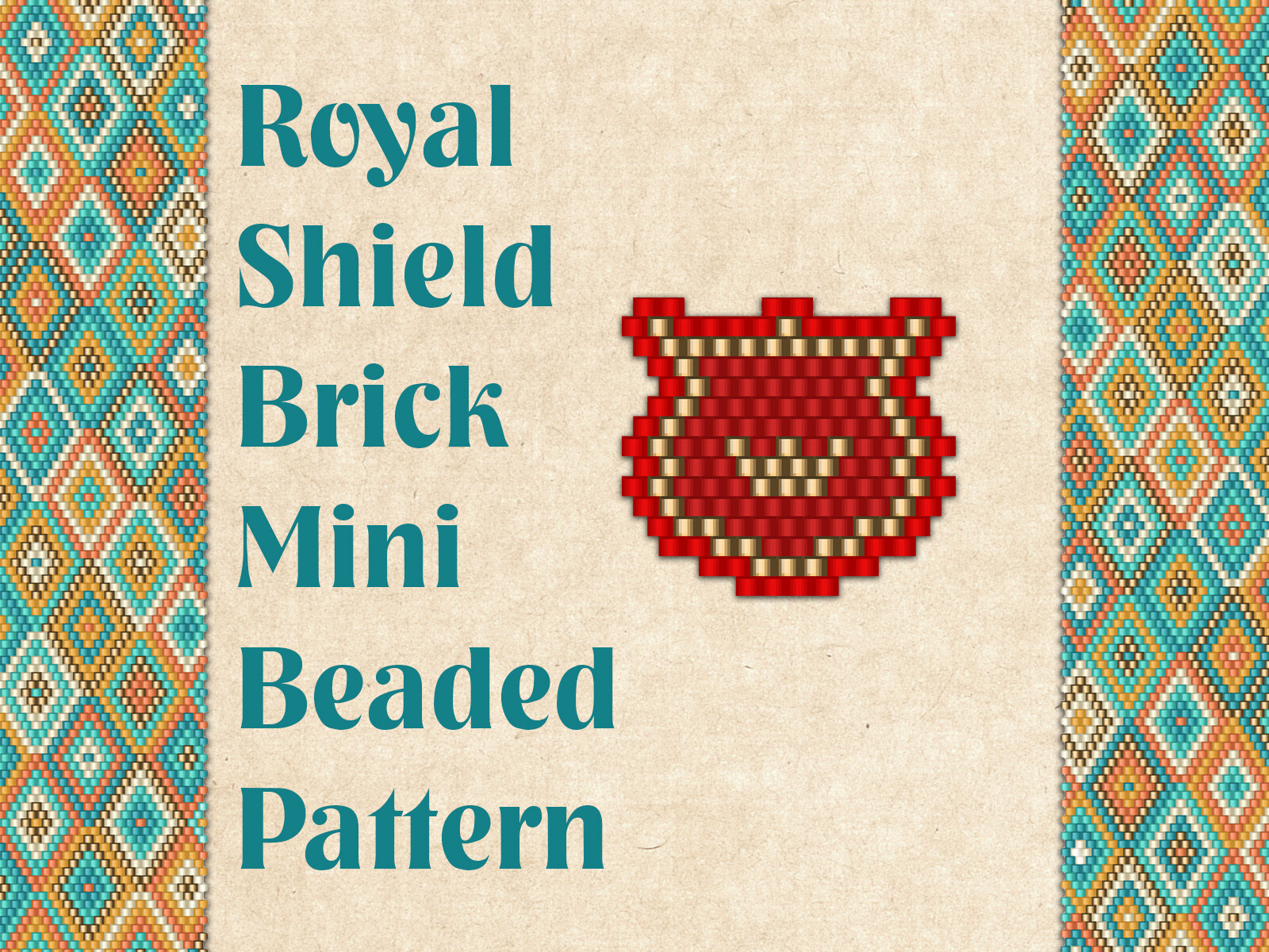 Beaded Royal Shield