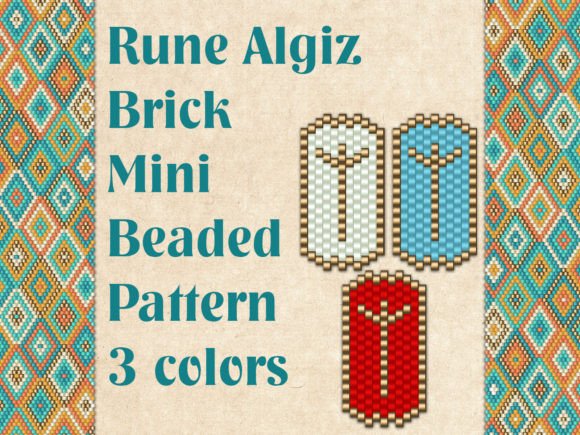 Beaded Rune Algiz