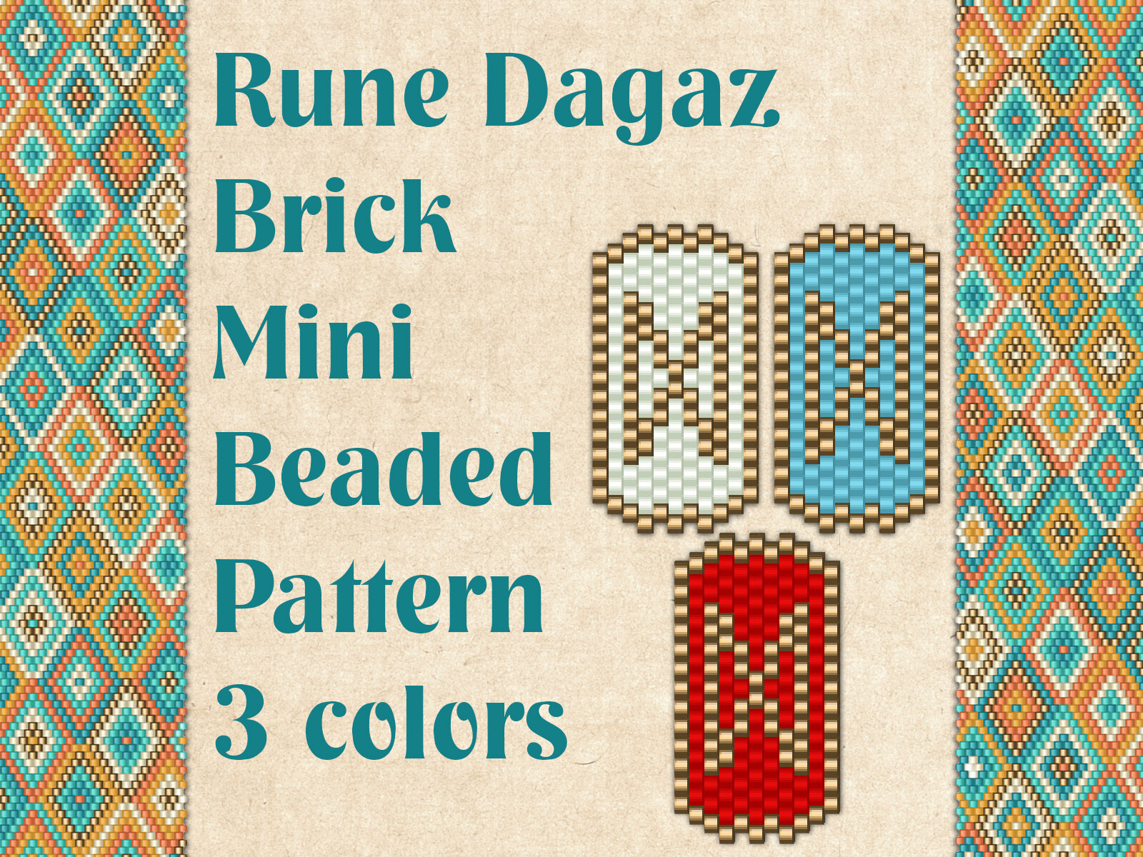 Beaded Rune Dagaz