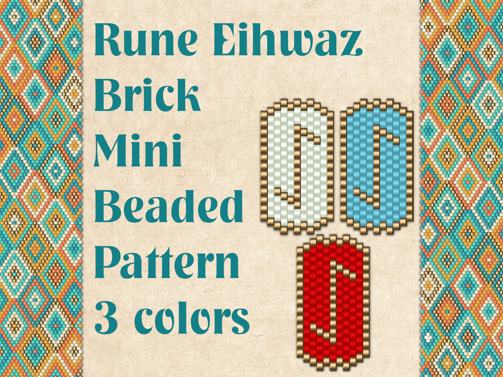 Beaded Rune Eihwaz