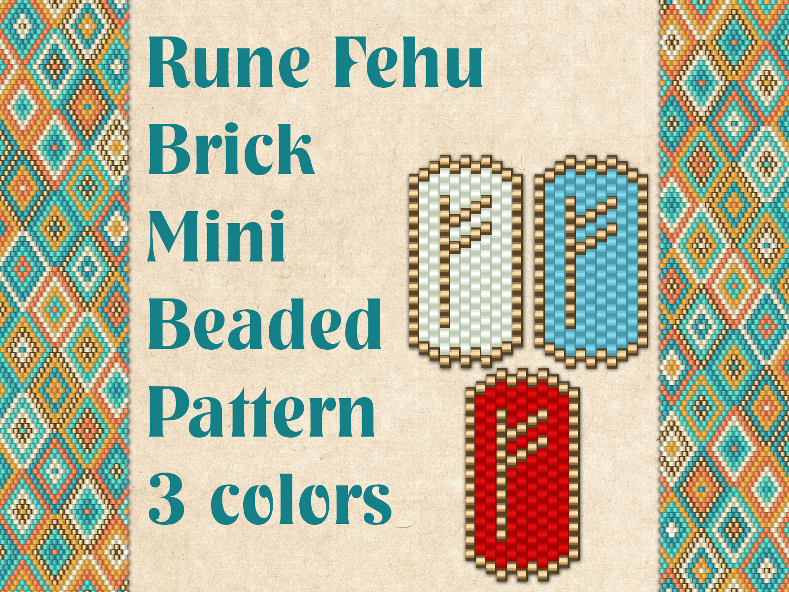 Beaded Rune Fehu