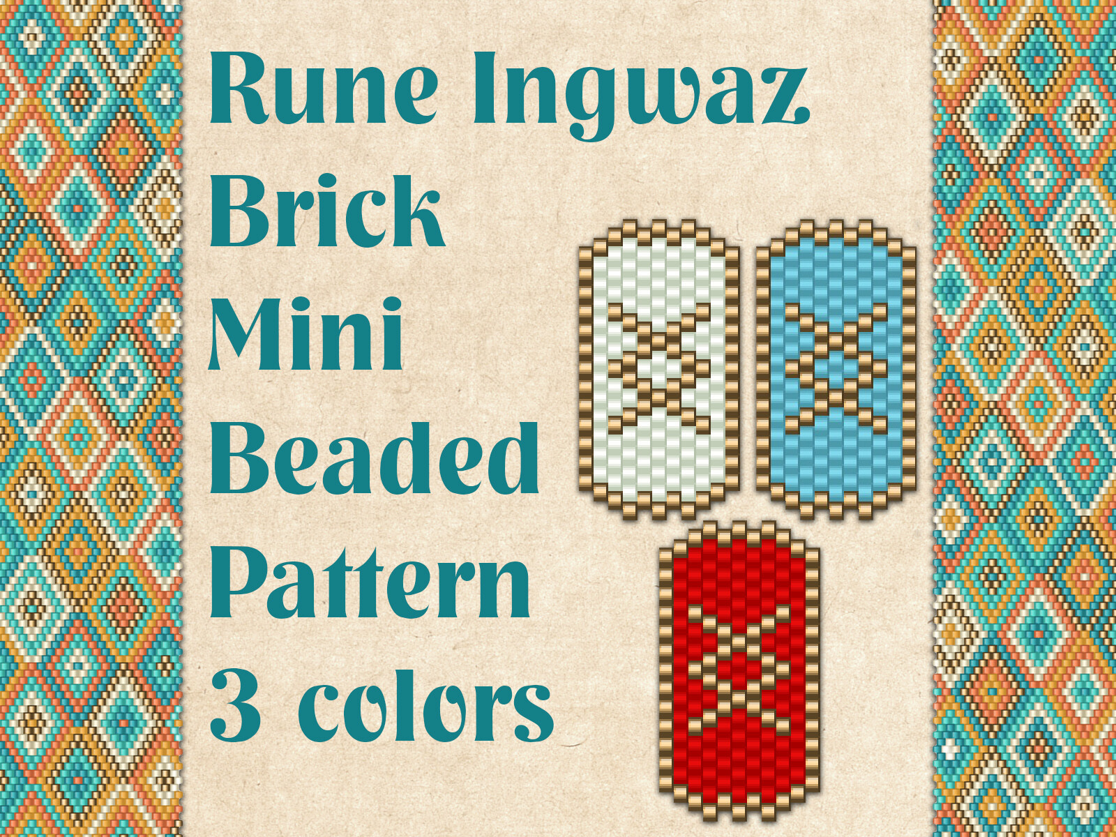 Beaded Rune Ingwaz