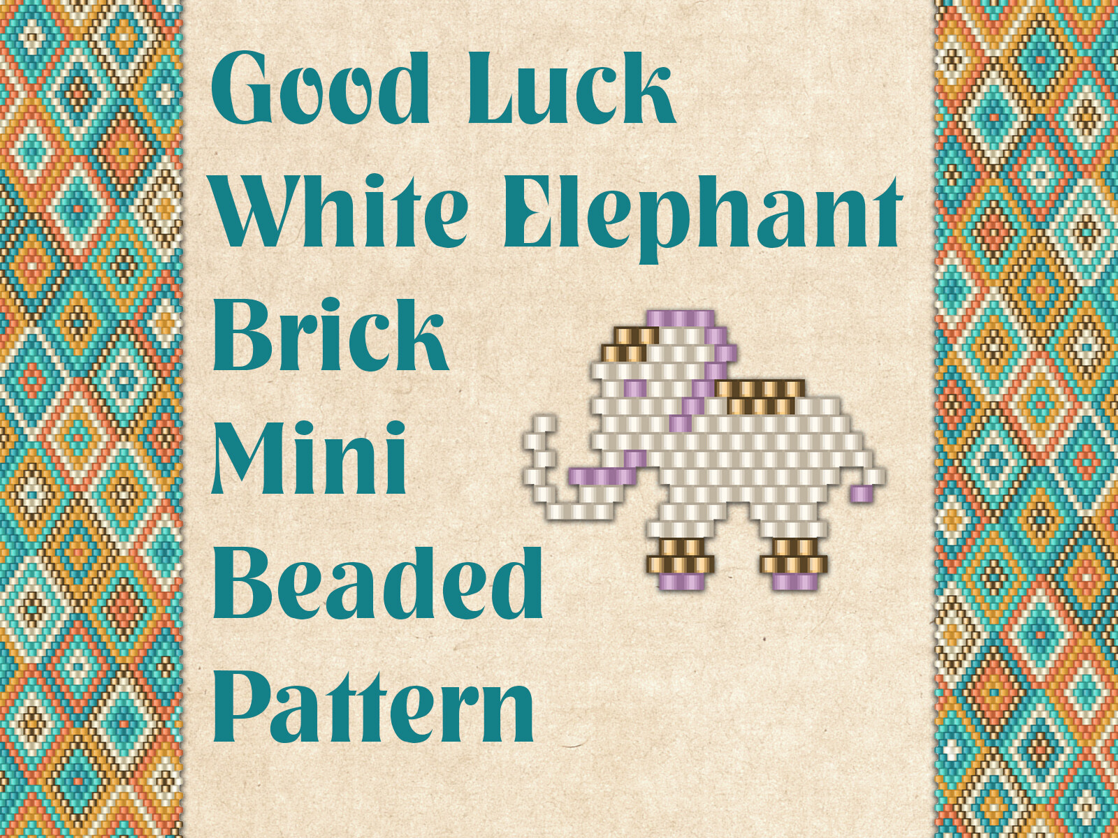 Beaded White Elephant