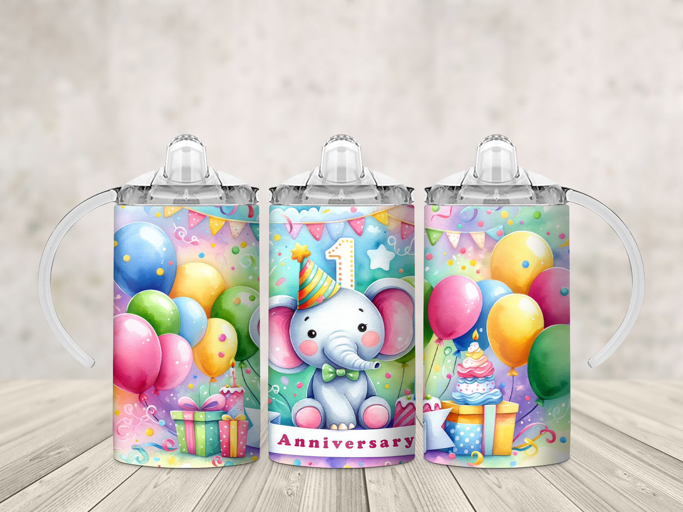 Birthday 12 Oz Sippy Cup Sublimation PNG Graphic by TheWhimsySubHub ...