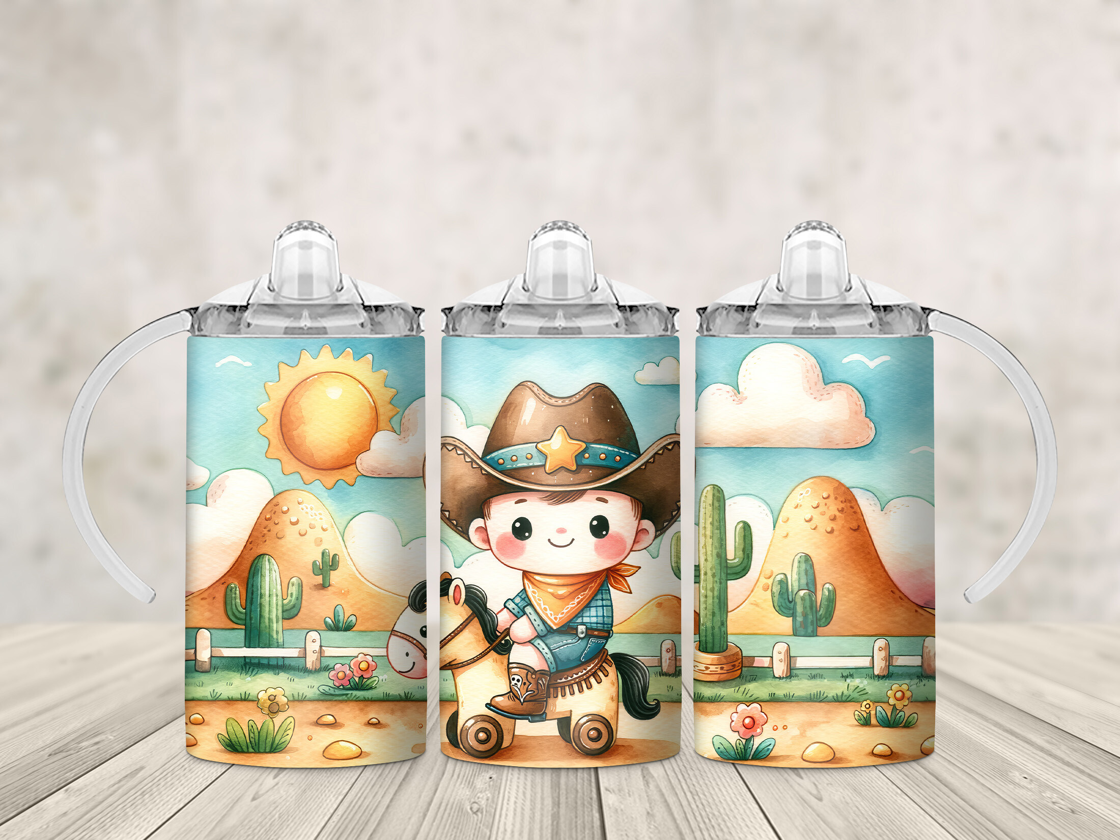 Cowboy 12 Oz Sippy Cup Sublimation PNG Graphic by TheWhimsySubHub ...