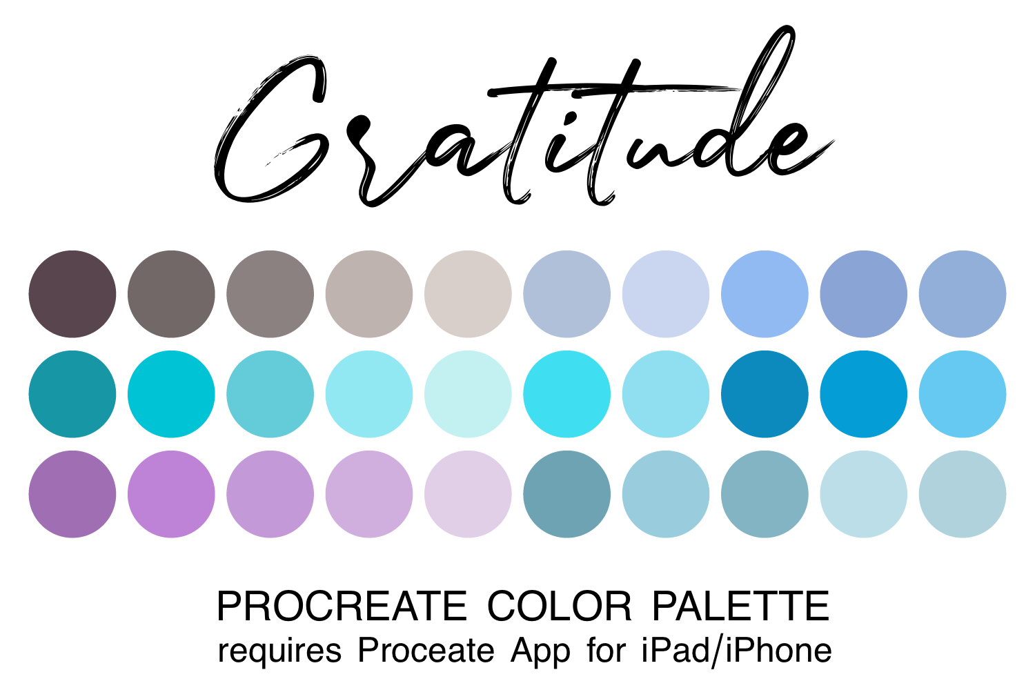 Gratitude Procreate Color Palette Graphic by JulieCampbellDesigns ...