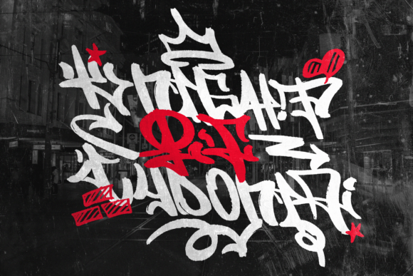 Guns with Rosez Font PNG with transparent background - Preview 1