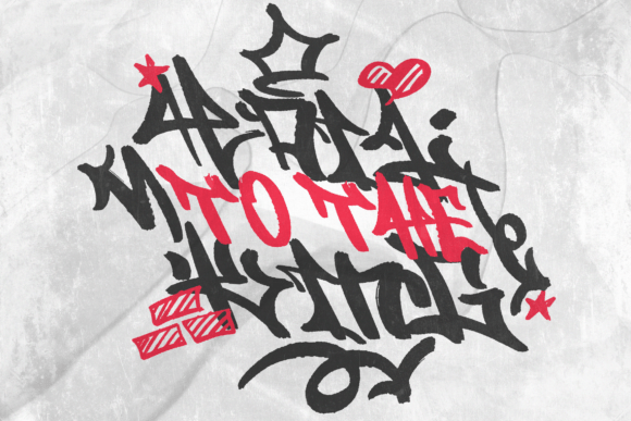 Guns with Rosez Font PNG with transparent background - Preview 3